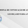 EDITAL AUDIÊNCIA PÚBLICA LEI ORÇAMENTÁRIA ANUAL 2020