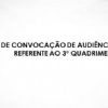 EDITAL DE CONVOCAÇÃO DE AUDIÊNCIA PÚBLICA 001/2020 REFERENTE AO 3° QUADRIMESTRE/2019