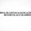 EDITAL DE CONVOCAÇÃO DE AUDIÊNCIA PÚBLICA   REFERENTE AO 3º QUADRIMESTRE/2020