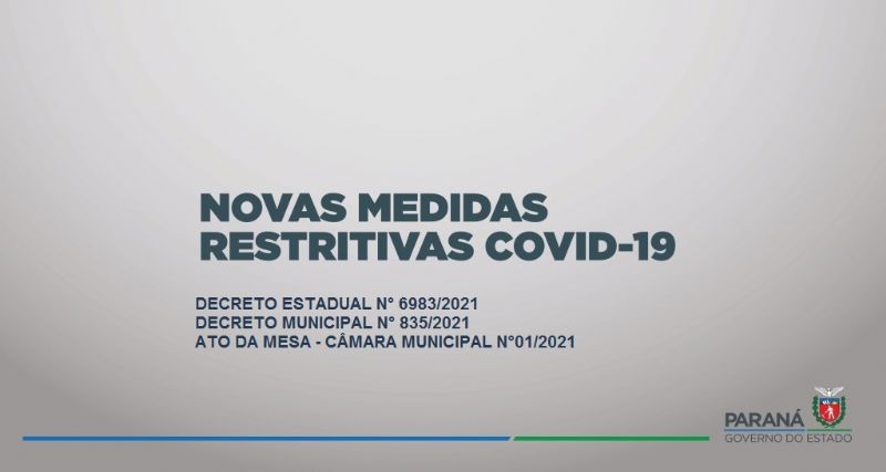 NOVAS MEDIDAS PREVENÇÃO COVID-19